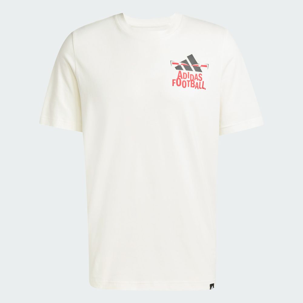 Foto 4 pulgar | Playera Football Estampada Adidas Blanco Hombre