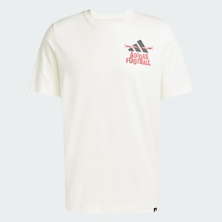Foto 3 | Playera Football Estampada Adidas Blanco Hombre