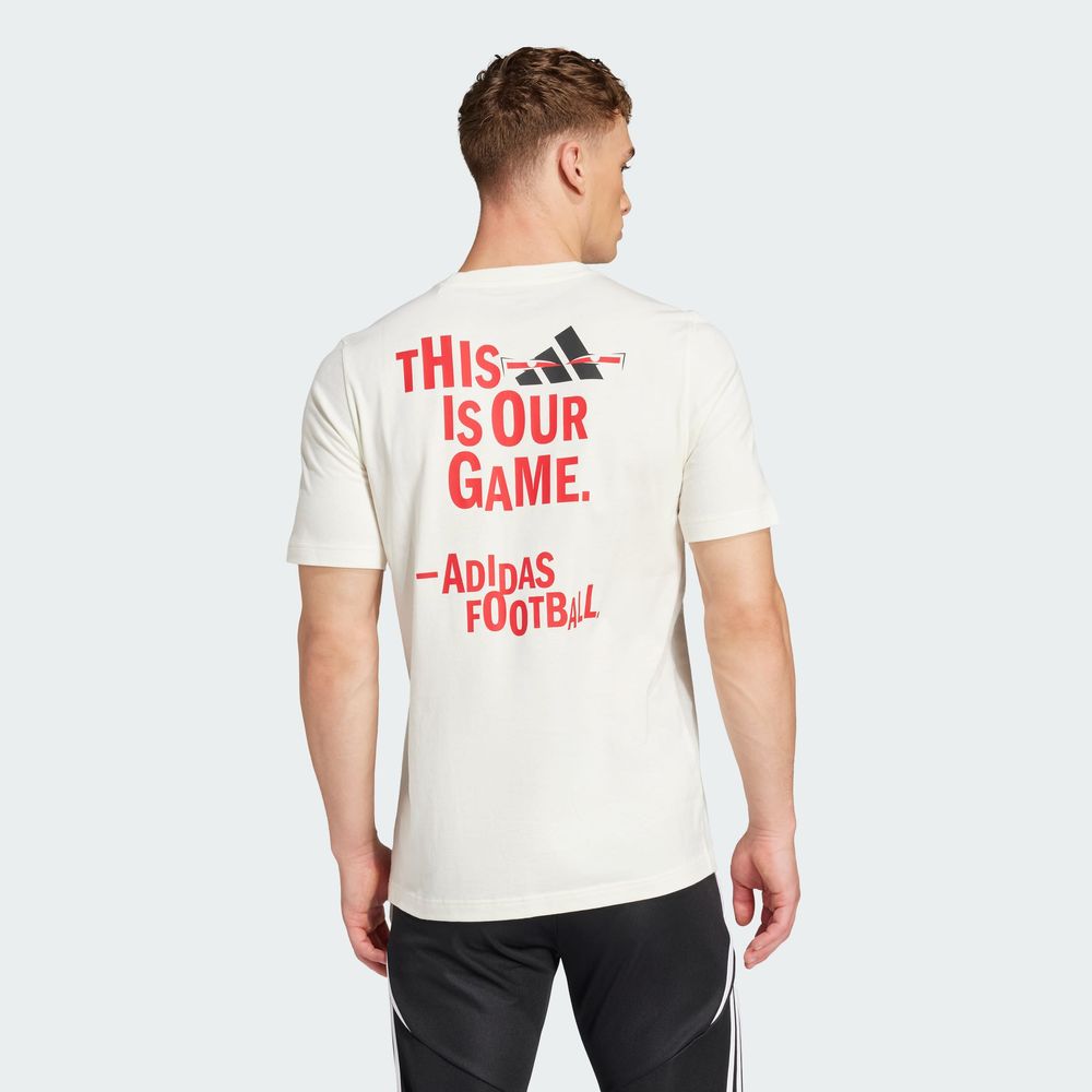 Foto 5 pulgar | Playera Football Estampada Adidas Blanco Hombre