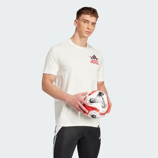 Foto 5 | Playera Football Estampada Adidas Blanco Hombre