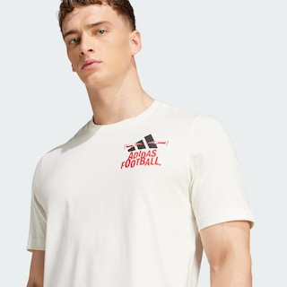 Foto 7 | Playera Football Estampada Adidas Blanco Hombre