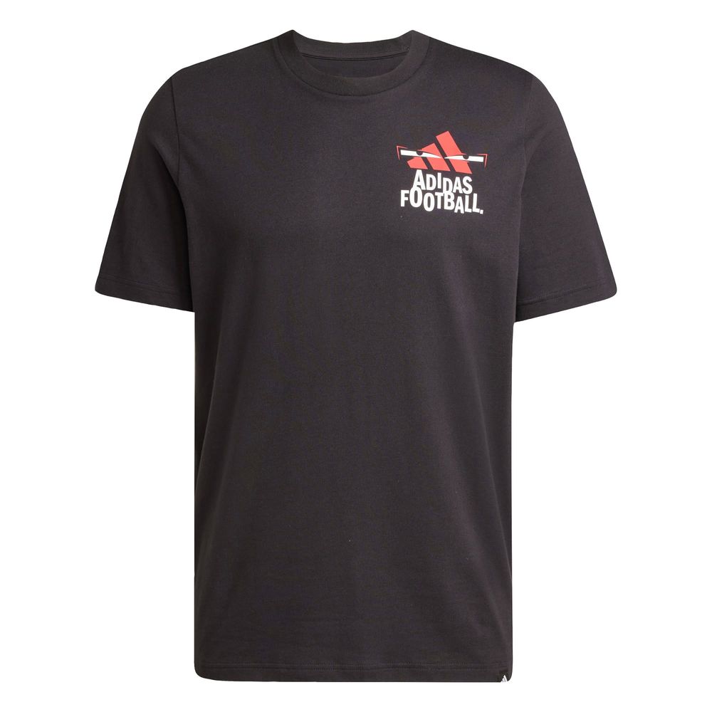 Foto 1 | Playera Football Estampada Adidas Negro Hombre