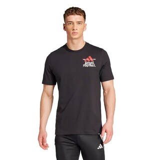 Foto 2 | Playera Football Estampada Adidas Negro Hombre