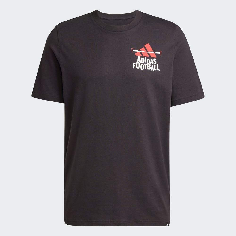 Foto 4 pulgar | Playera Football Estampada Adidas Negro Hombre
