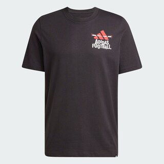 Foto 3 | Playera Football Estampada Adidas Negro Hombre