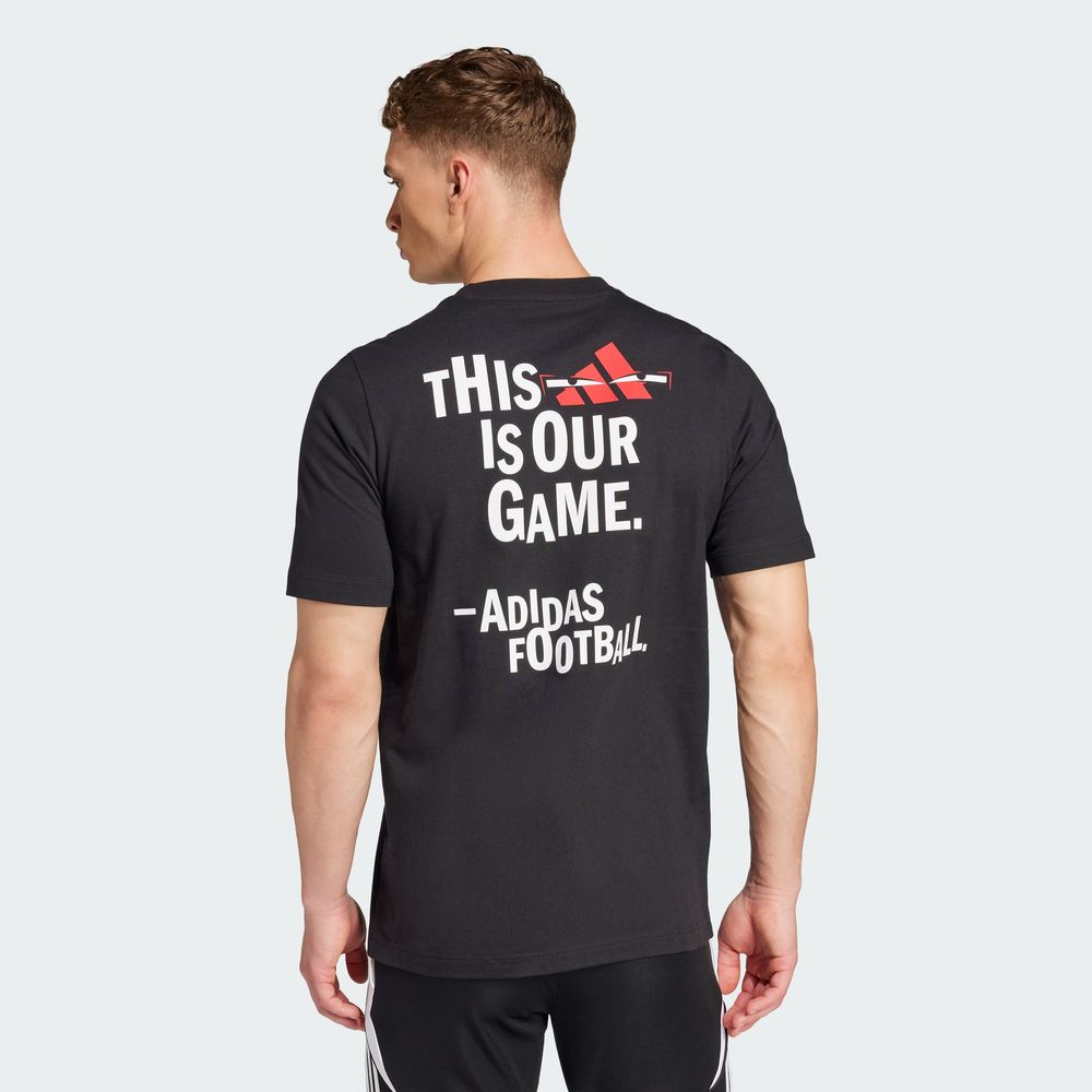 Foto 5 pulgar | Playera Football Estampada Adidas Negro Hombre