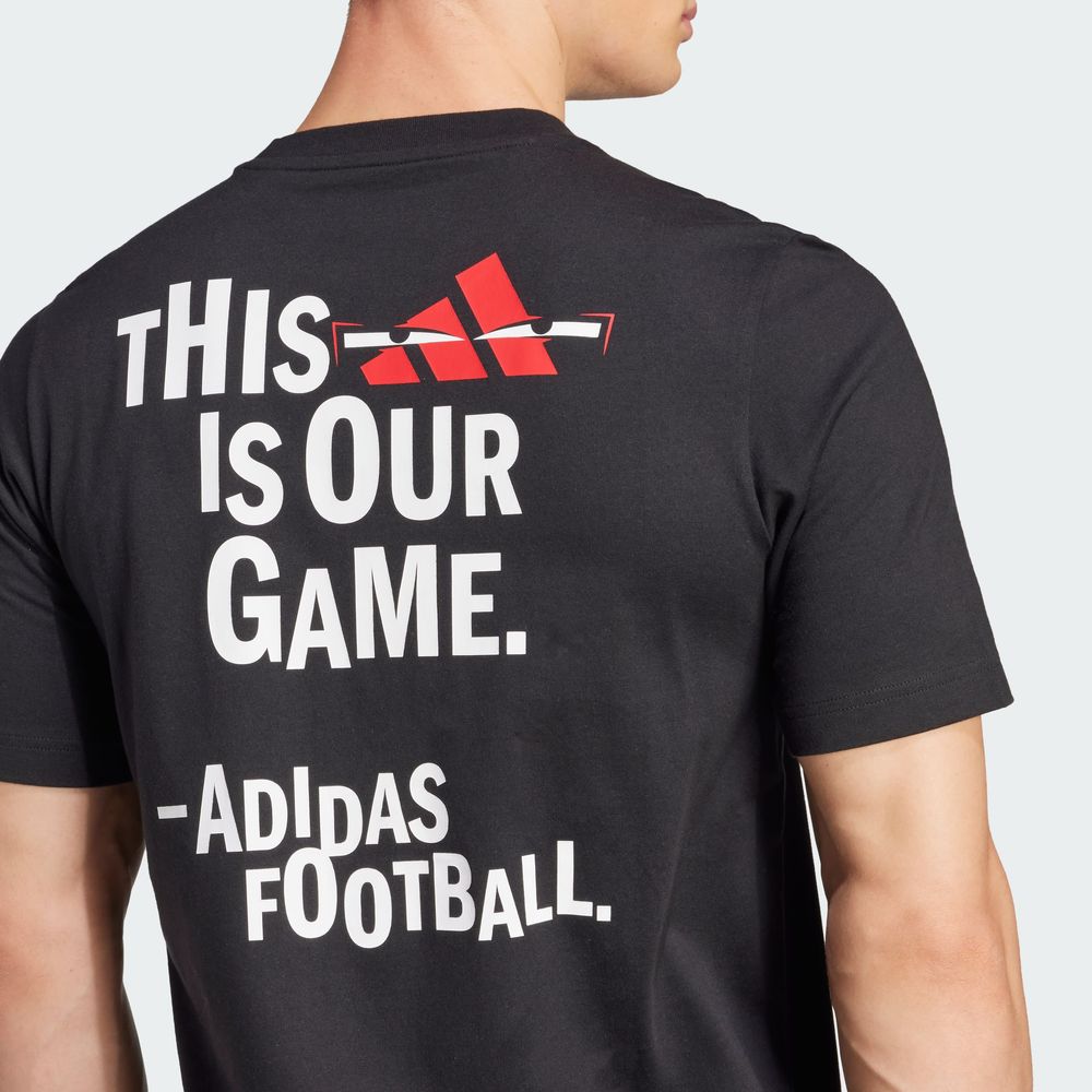 Foto 8 pulgar | Playera Football Estampada Adidas Negro Hombre