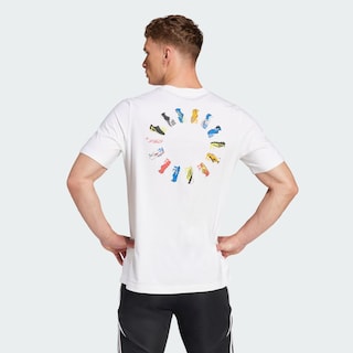 Foto 4 | Playera F50 History Estampada Adidas Blanco Hombre