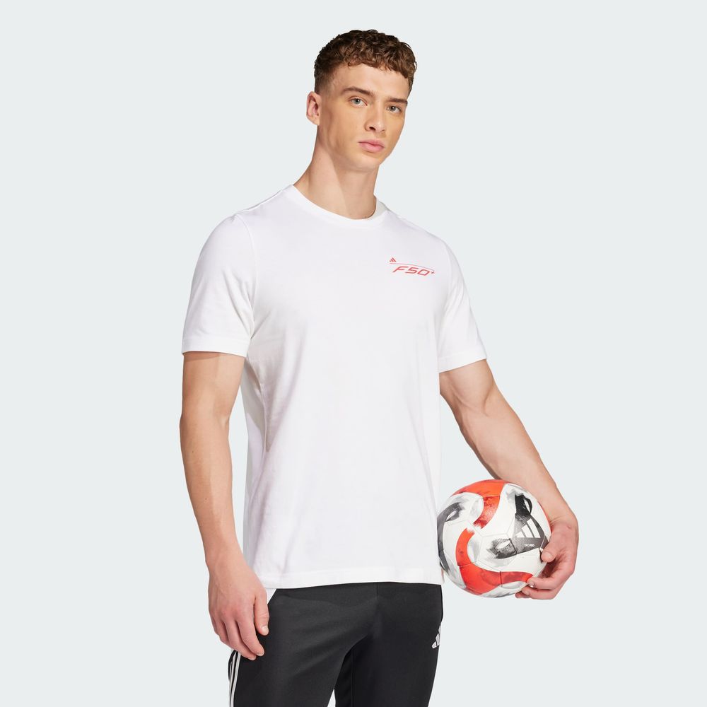 Foto 6 pulgar | Playera F50 History Estampada Adidas Blanco Hombre