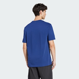 Foto 4 | Playera Essentials Logo Pequeño Tejido Jersey Adidas Azul Hombre