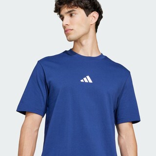 Foto 6 | Playera Essentials Logo Pequeño Tejido Jersey Adidas Azul Hombre