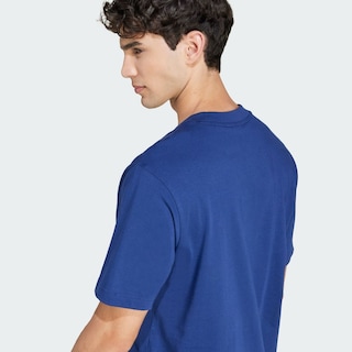 Foto 7 | Playera Essentials Logo Pequeño Tejido Jersey Adidas Azul Hombre