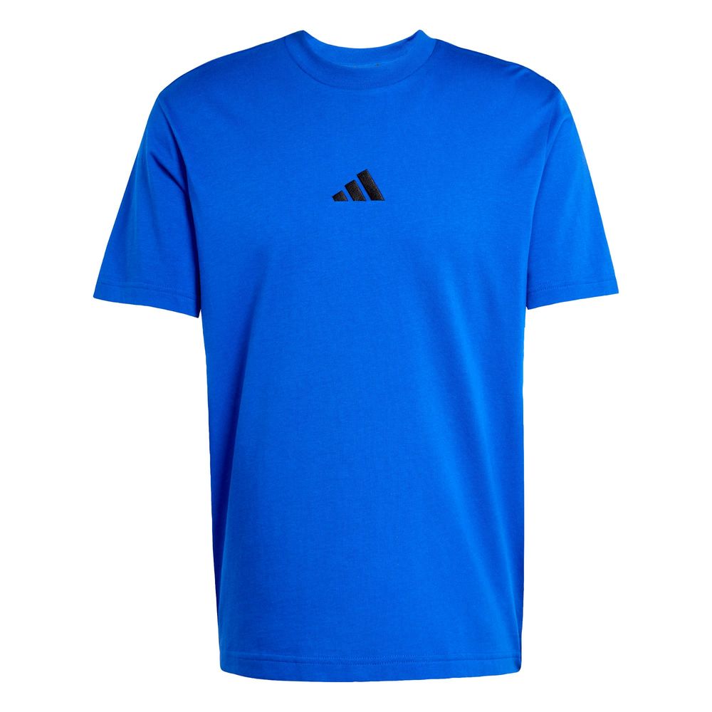 Playera Essentials Logo Pequeño Tejido Jersey Adidas Azul Hombre