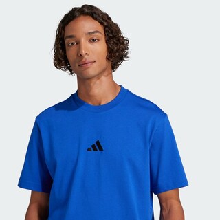 Foto 6 | Playera Essentials Logo Pequeño Tejido Jersey Adidas Azul Hombre