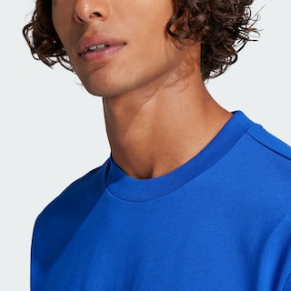 Foto 7 | Playera Essentials Logo Pequeño Tejido Jersey Adidas Azul Hombre