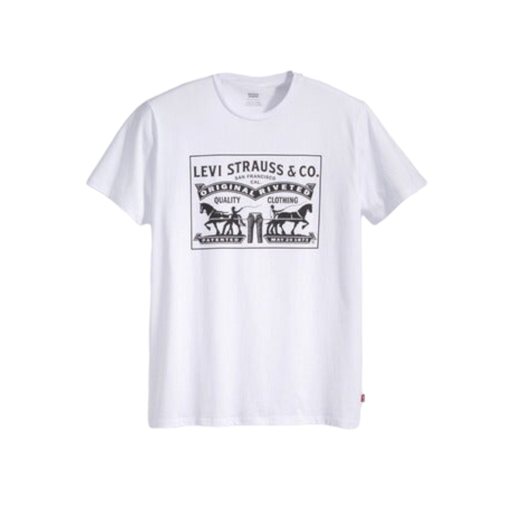 Foto 1 | Playera Levi's Blanca Two-Horse para Caballero