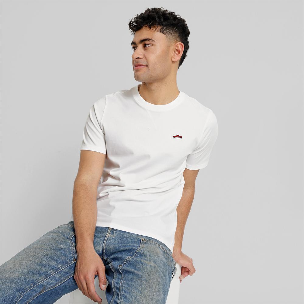 Foto 2 pulgar | Playera Puma Suede Logo Blanco para Hombre