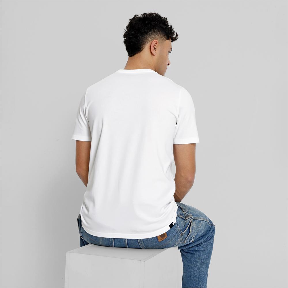 Foto 3 pulgar | Playera Puma Suede Logo Blanco para Hombre