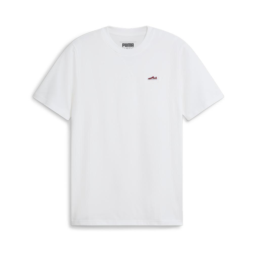 Foto 4 pulgar | Playera Puma Suede Logo Blanco para Hombre