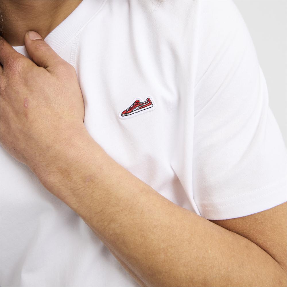 Foto 6 pulgar | Playera Puma Suede Logo Blanco para Hombre