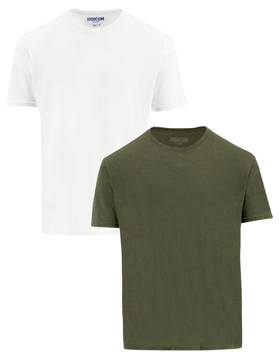 Foto 1 | Set de 2 Playeras Básicas Indicum Denim para Hombre