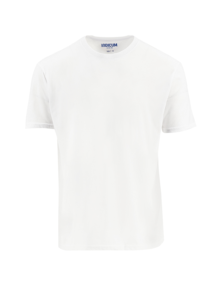 Foto 4 pulgar | Set de Playeras Básicas Indicum Denim Blancas 3 Piezas para Hombre