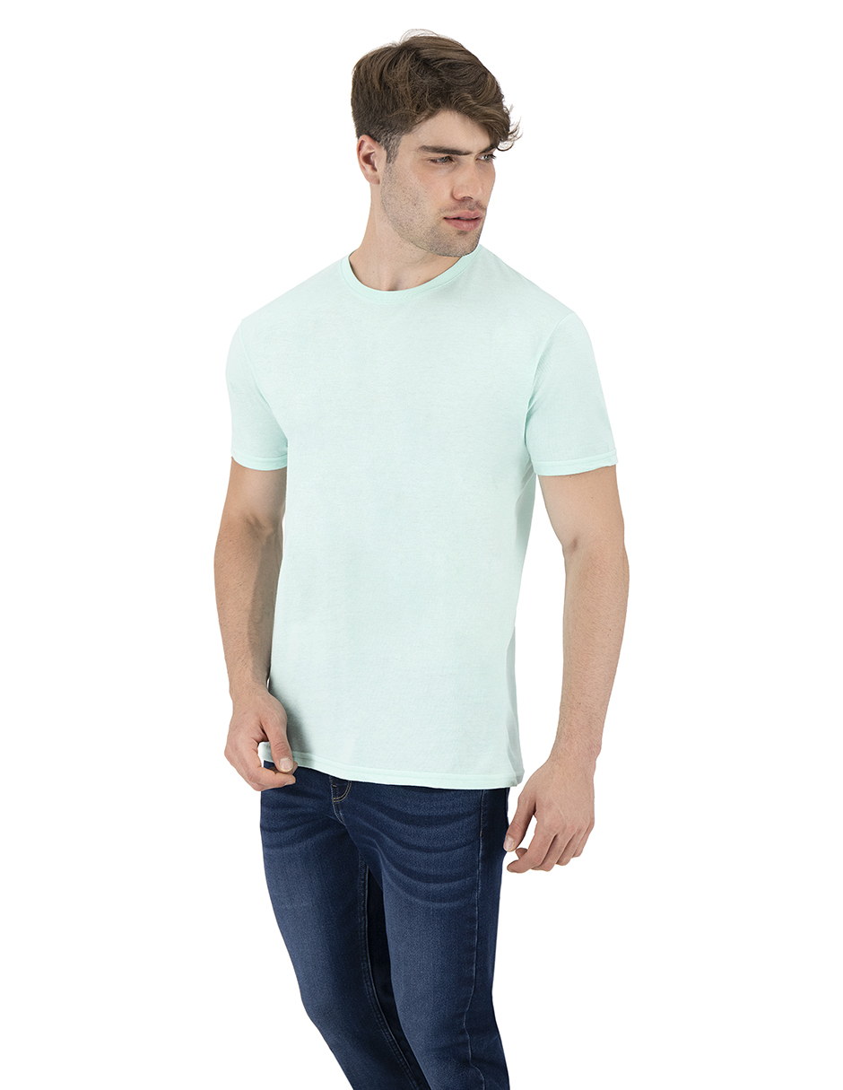 Foto 8 pulgar | Playera Básica Indicum Denim Menta para Hombre