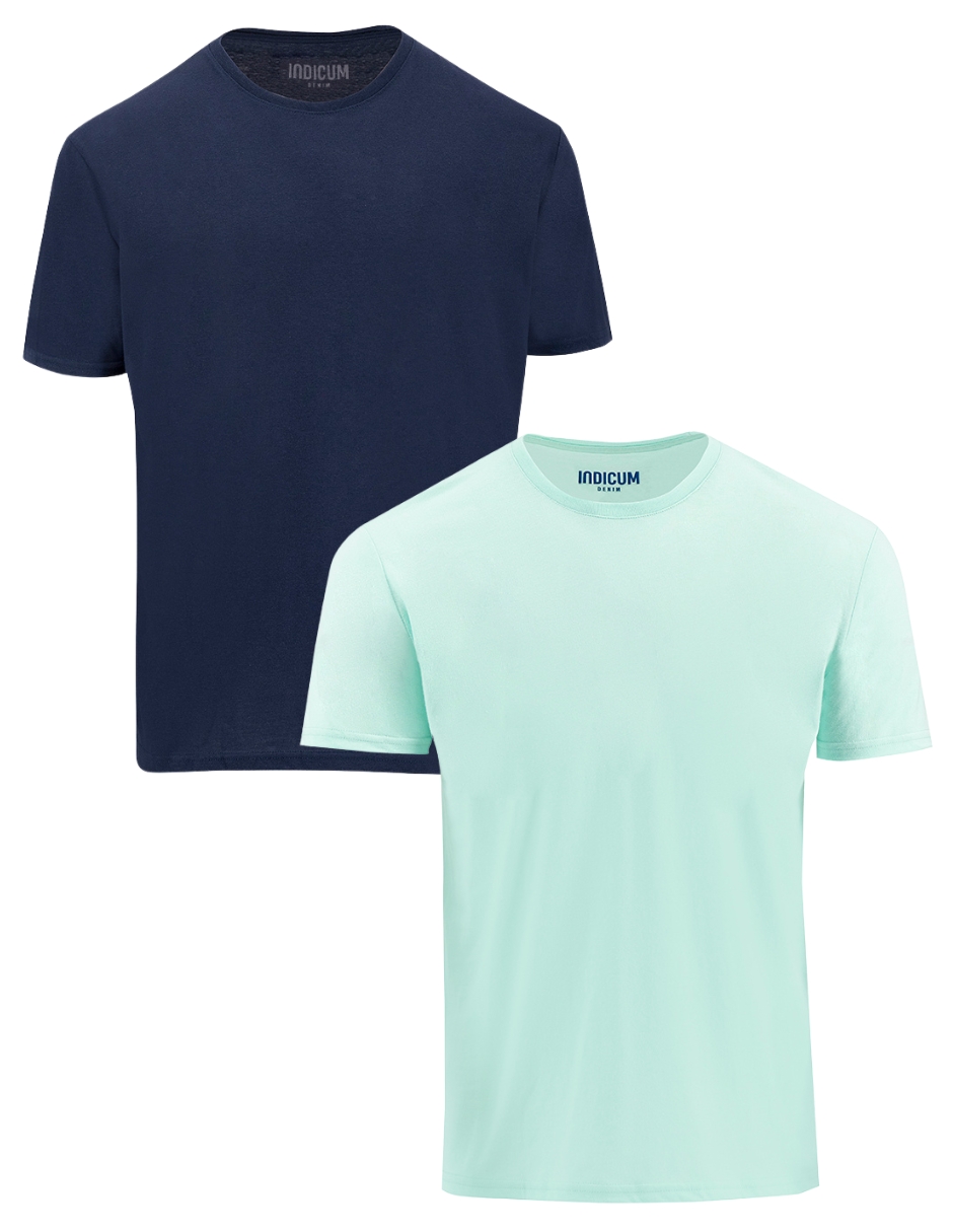 Foto 2 pulgar | Set de Playeras Básicas Indicum Denim 2 Piezas para Hombre