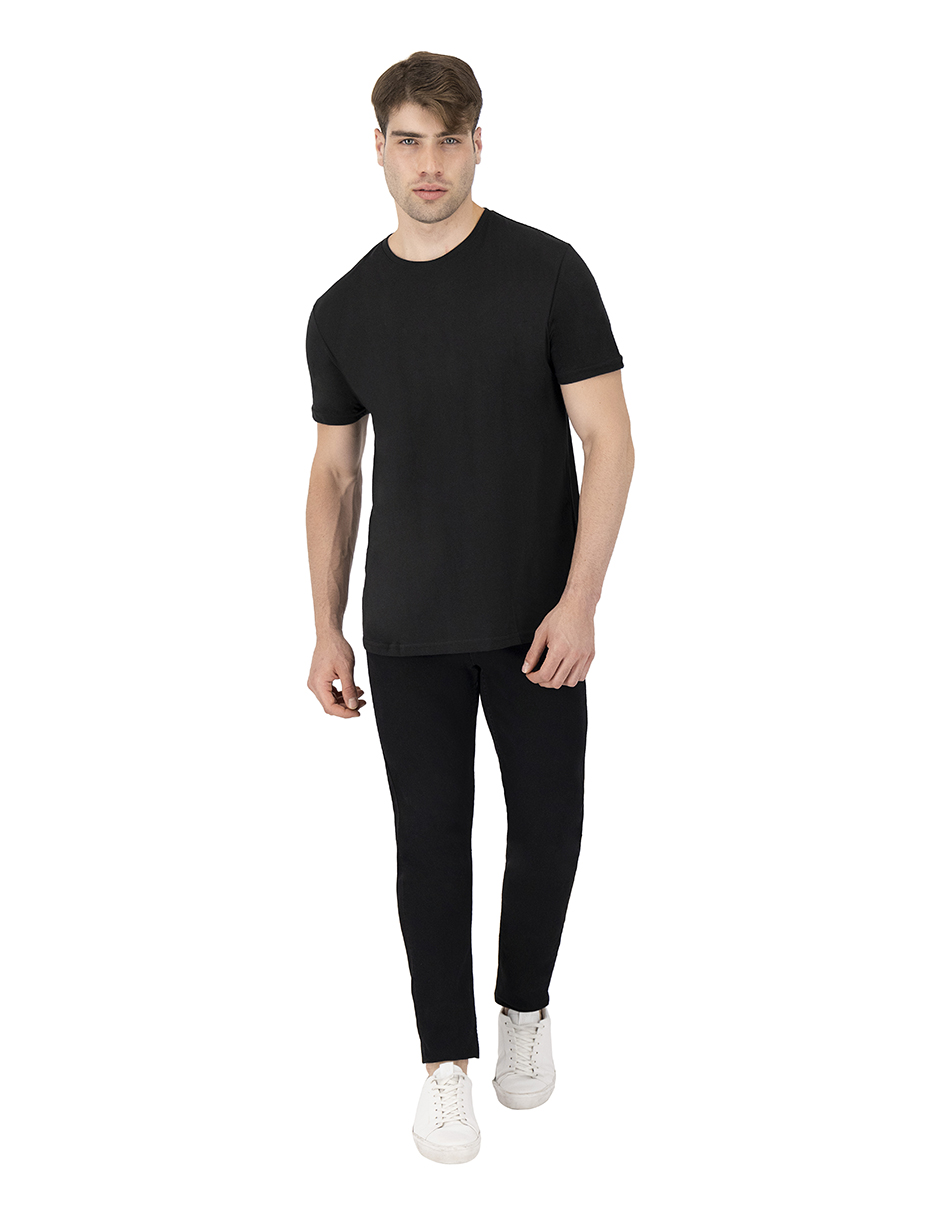 Foto 3 pulgar | Set de 2 Playeras Básicas Indicum Denim Negras para Hombre