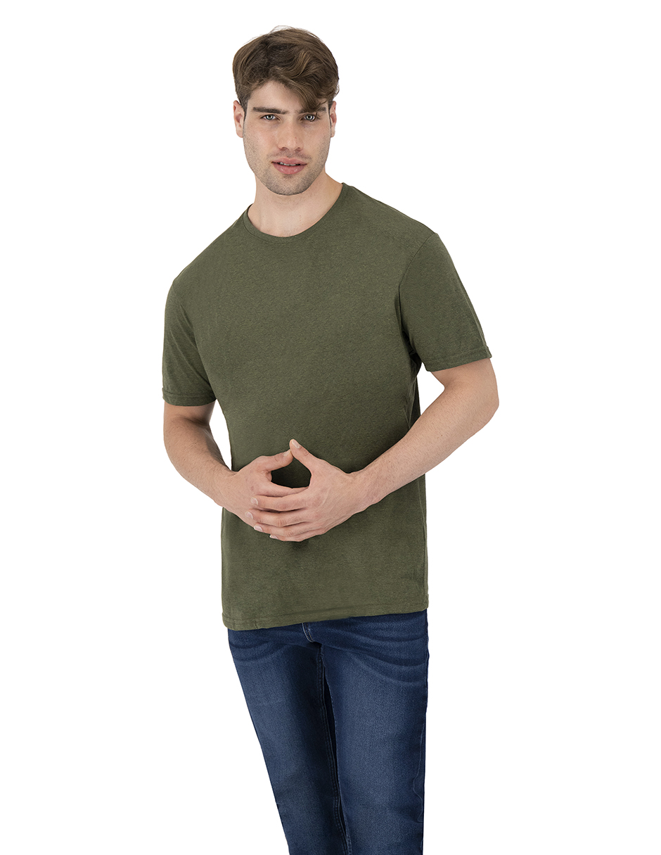 Foto 5 pulgar | Playera Básica Indicum Denim Verde Hombre