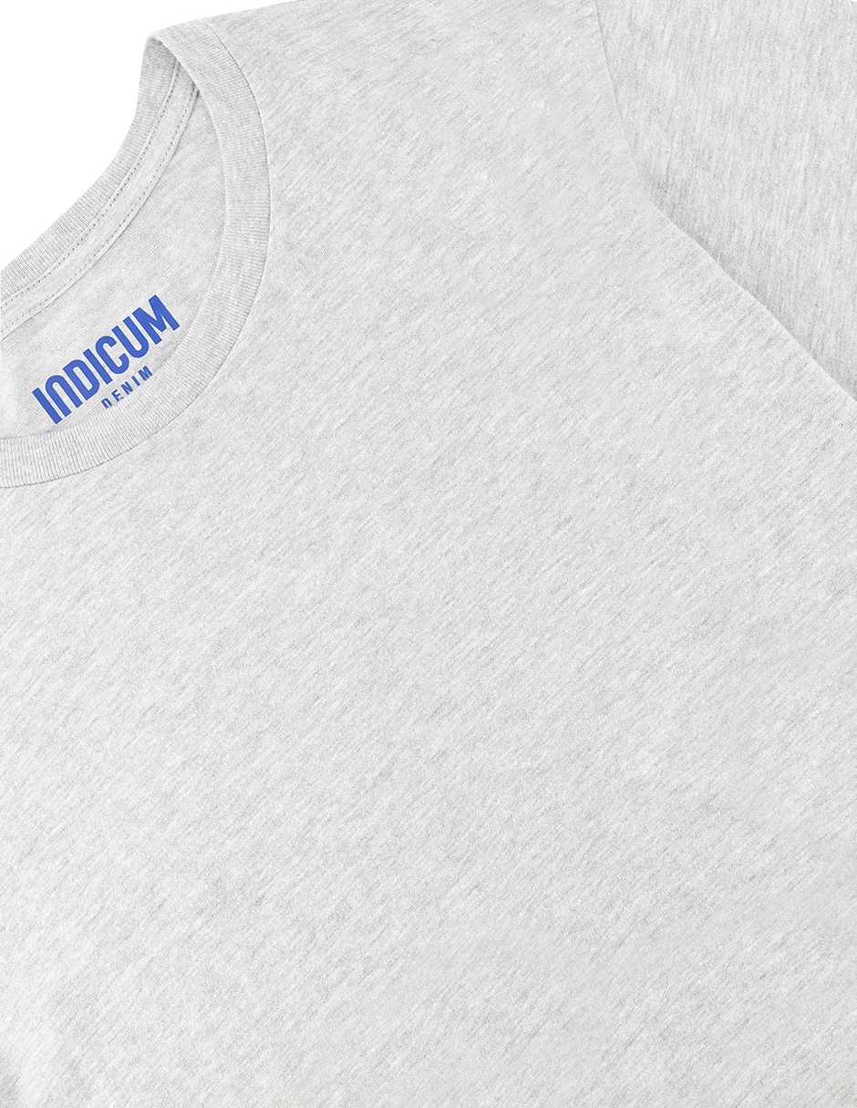 Foto 7 pulgar | Playera Básica Indicum Denim Gris para Hombre