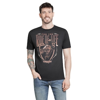 Foto 1 | Playera Wrangler Hombre Slim Manga Corta 293 Negro