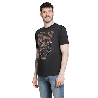Foto 2 | Playera Wrangler Hombre Slim Manga Corta 293 Negro