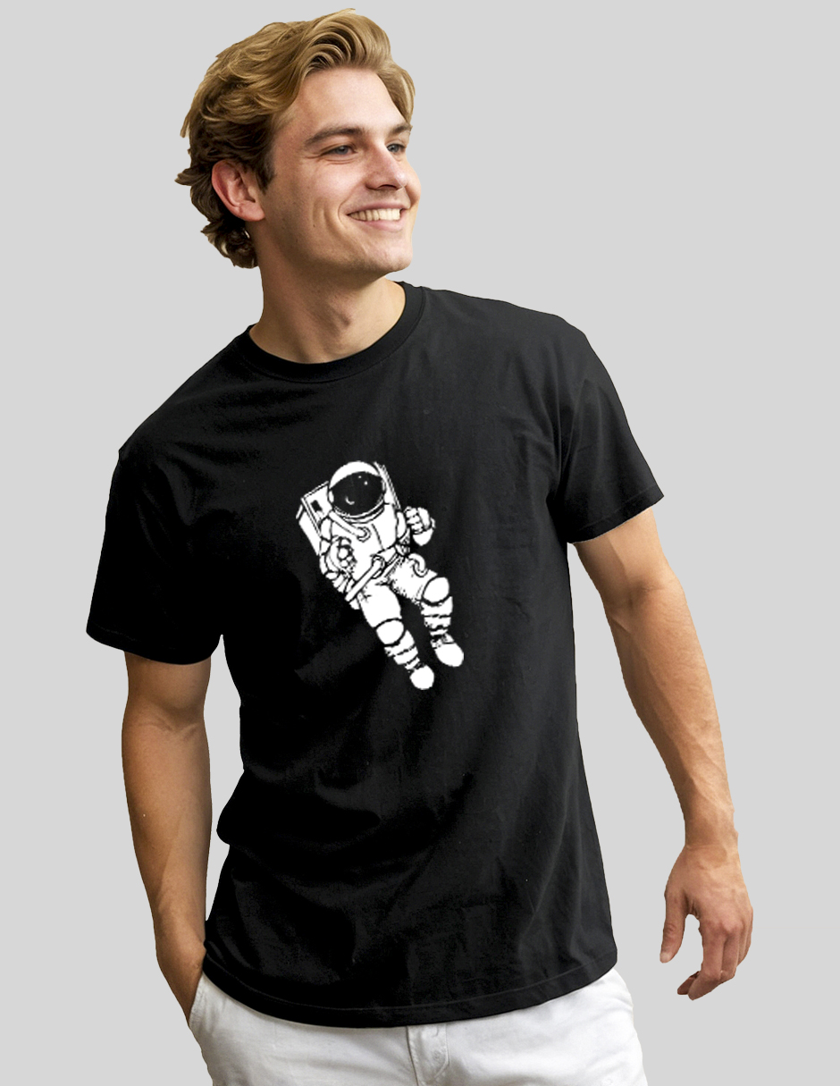 Playera OEM Estampada Negra para Hombre