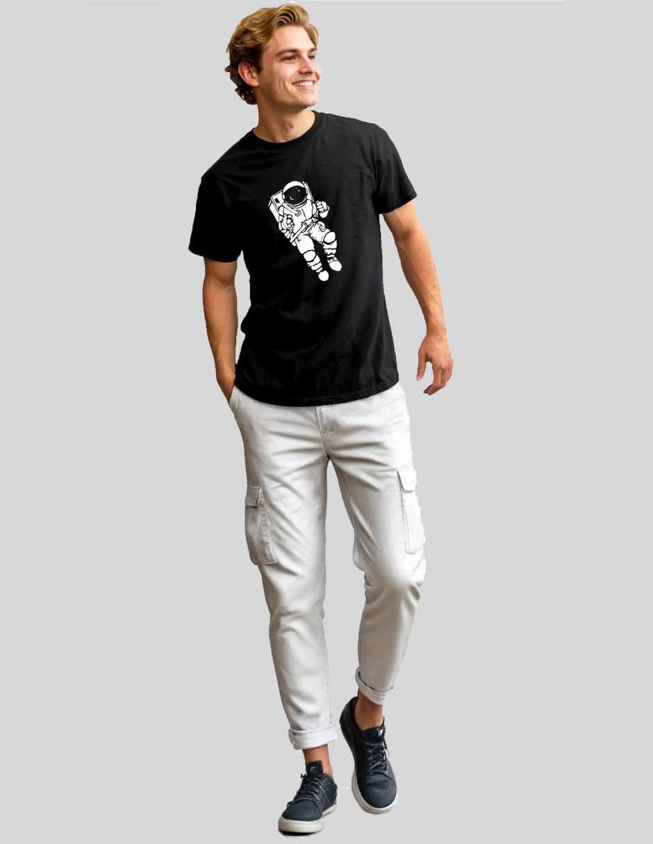 Foto 3 pulgar | Playera OEM Estampada Negra para Hombre