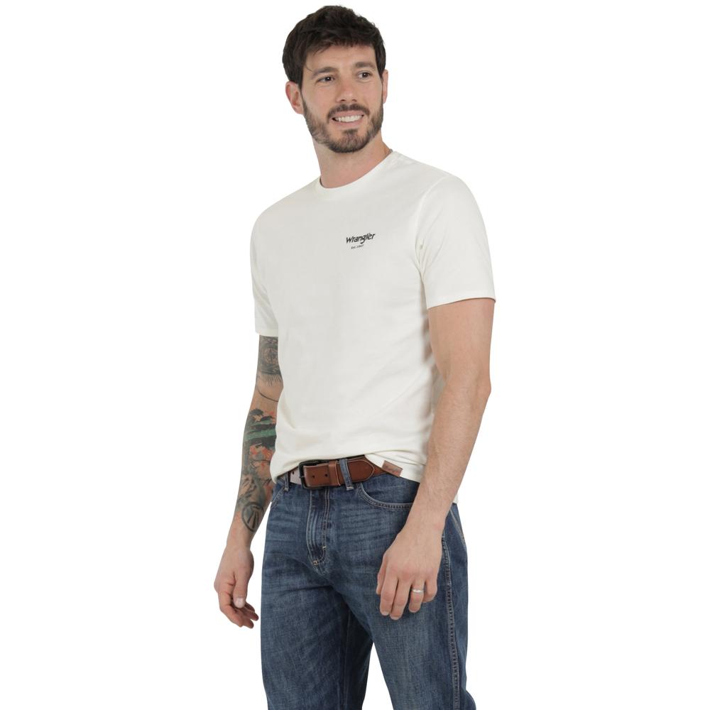 Foto 3 pulgar | Playera Wrangler Hombre Slim Manga Corta 290 Beige