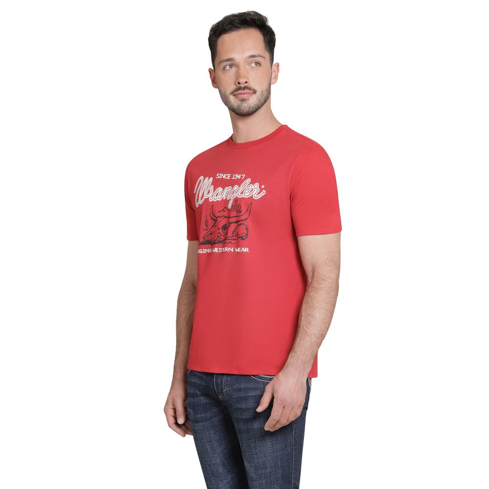 Foto 3 pulgar | Playera Wrangler Hombre Slim Manga Corta 289 Rojo