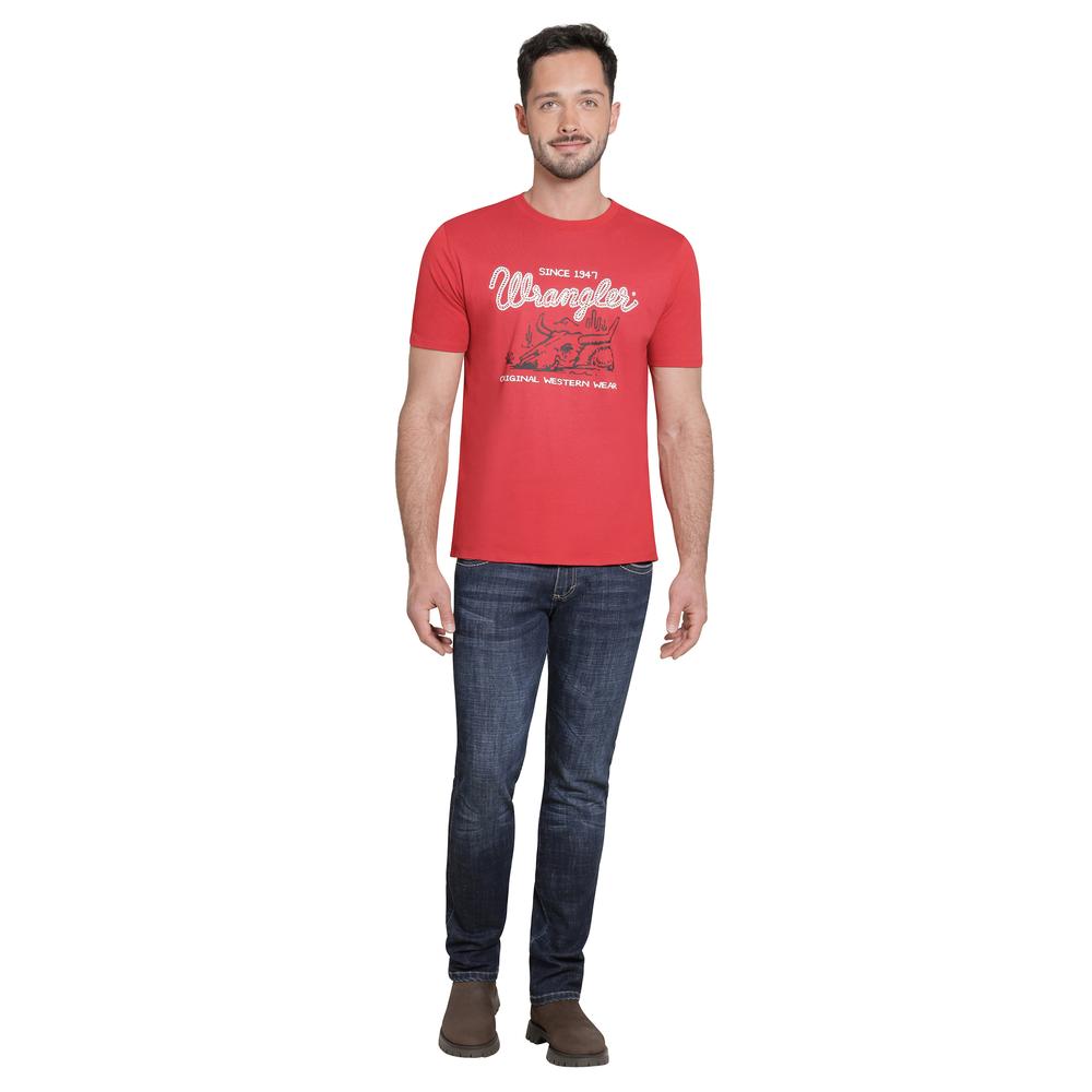 Foto 5 pulgar | Playera Wrangler Hombre Slim Manga Corta 289 Rojo