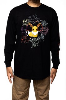 Foto 2 | Camiseta Pokemon Mono Eeveeloutions Eevee De Manga Larga - Venta Internacional.