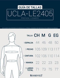Foto 4 | Playera Ucla-le2405 Roosevelt Azul Marino