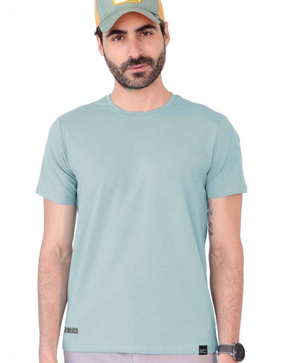 Foto 2 pulgar | Playera Caballero Tish-le2504 Roosevelt Aqua