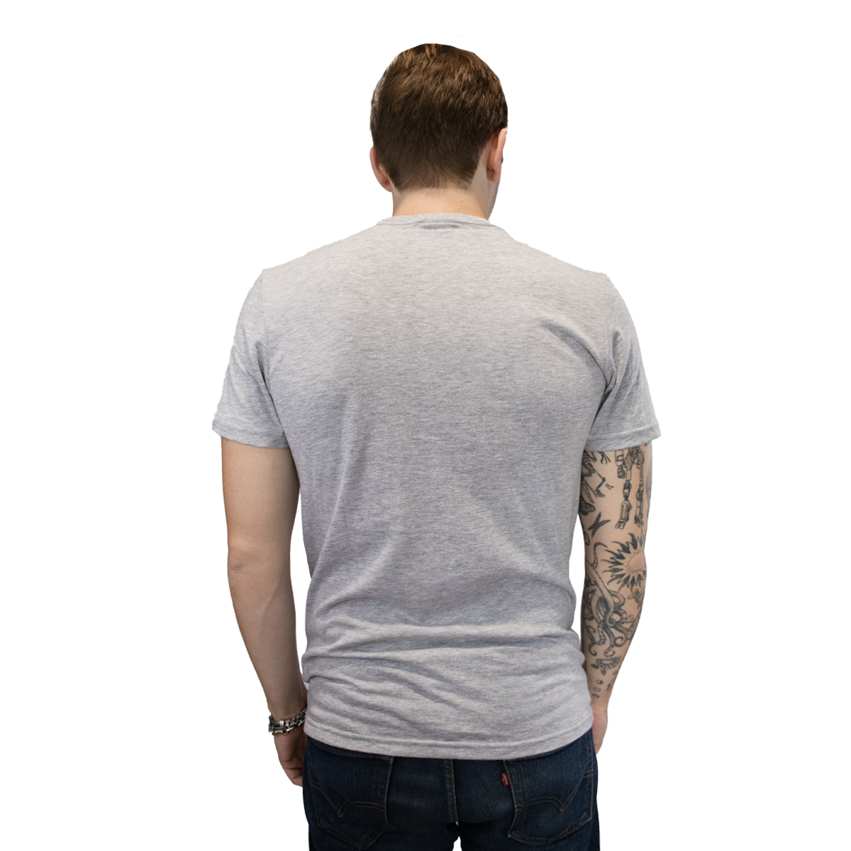 Foto 4 pulgar | Playera Básica Indicum Denim Gris para Hombre