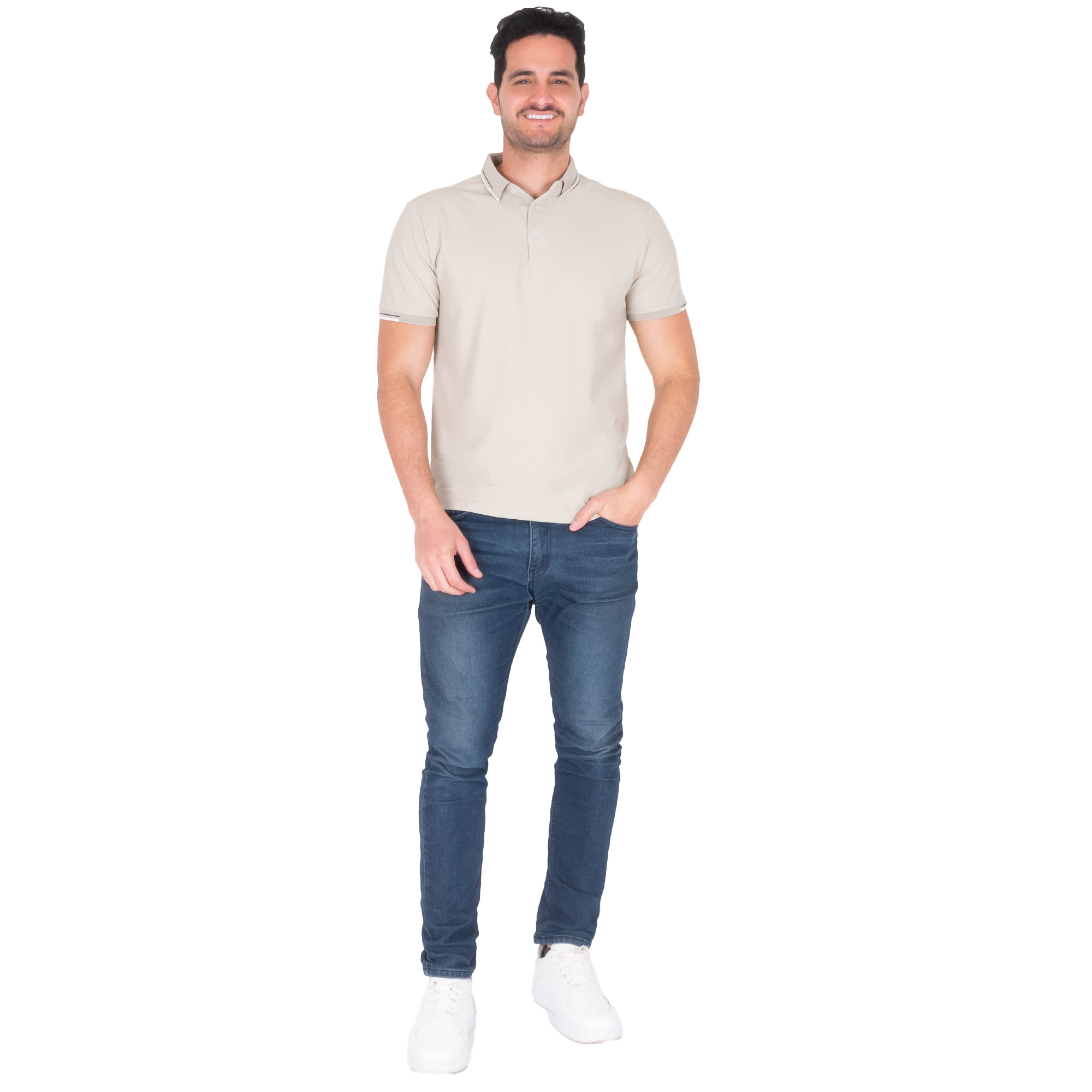 Foto 4 pulgar | Generra | Playeras Tipo Polo Casual Con Ribete Para Hombre