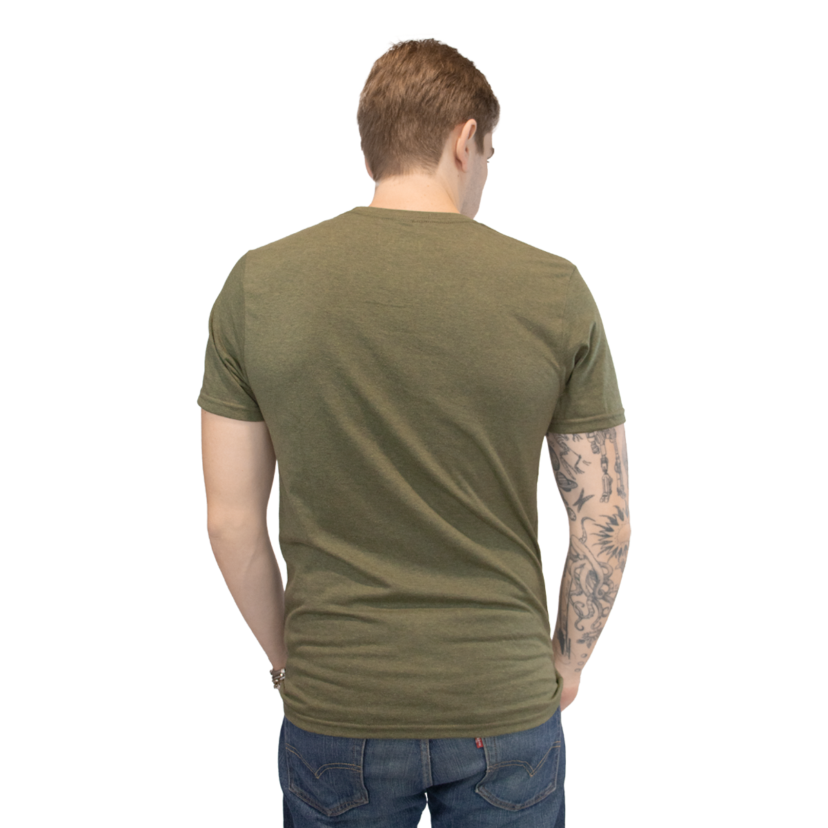 Foto 3 pulgar | Playera Básica Indicum Denim Verde para Hombre