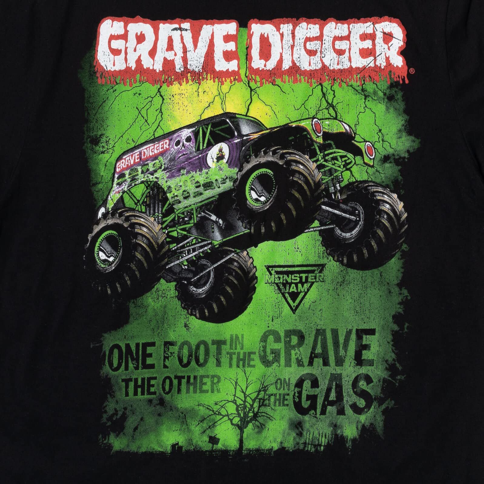 Foto 4 pulgar | Camiseta Monster Jam Grave Digger Negra Para Hombre, Talla L - Venta Internacional.