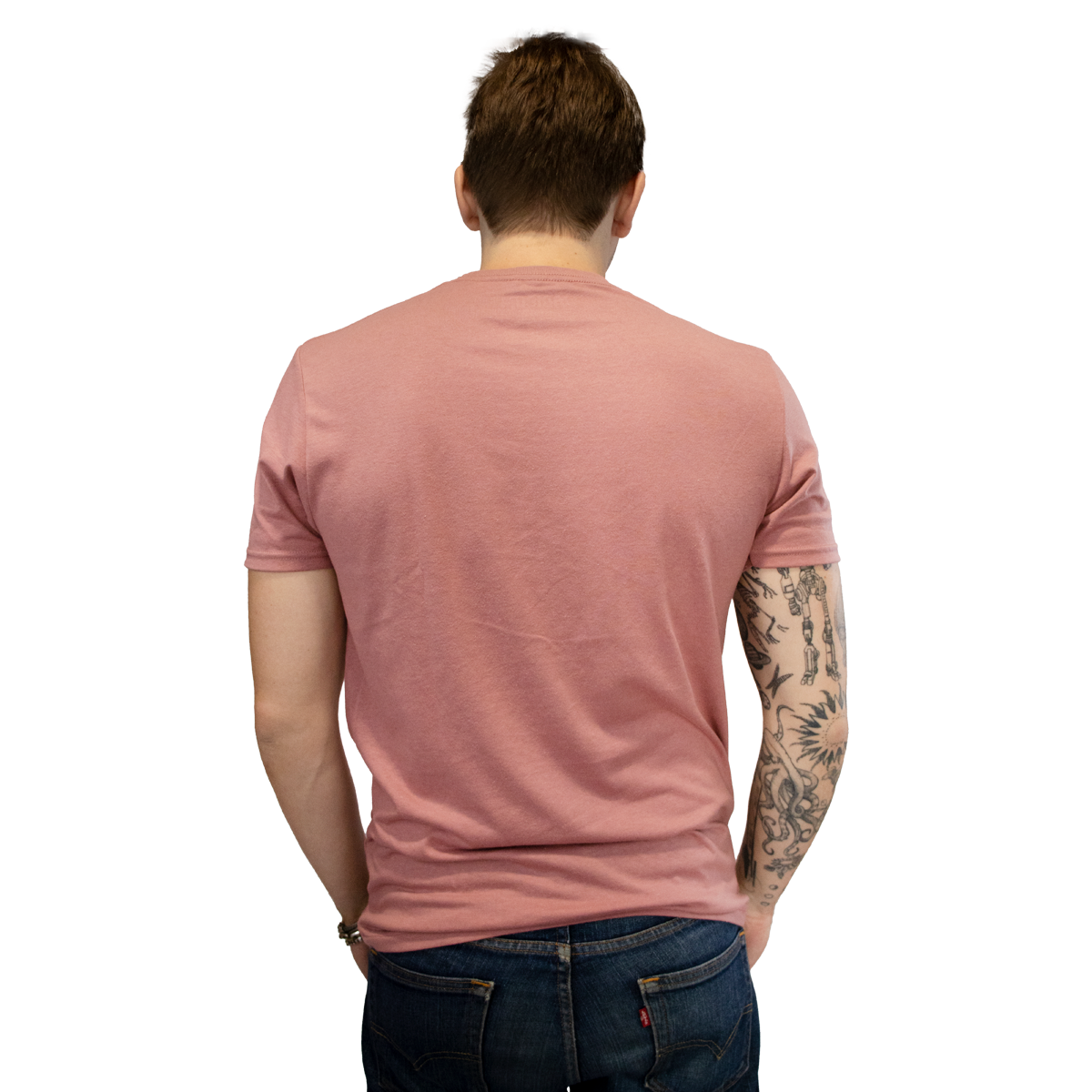 Foto 3 pulgar | Playera Básica Indicum Denim Rosa para Hombre