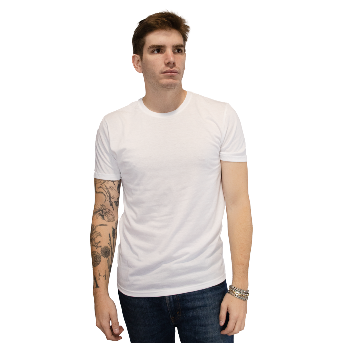 Playera Básica Indicum Denim Blanca para Hombre