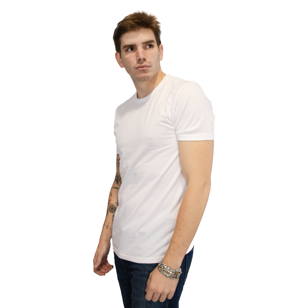 Foto 3 pulgar | Playera Básica Indicum Denim Blanca para Hombre