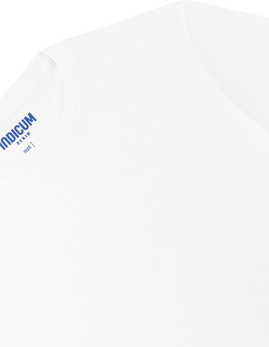 Foto 7 pulgar | Playera Básica Indicum Denim Blanca para Hombre