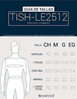 Foto 5 | Playera Caballero Tish-le2504 Roosevelt Negro